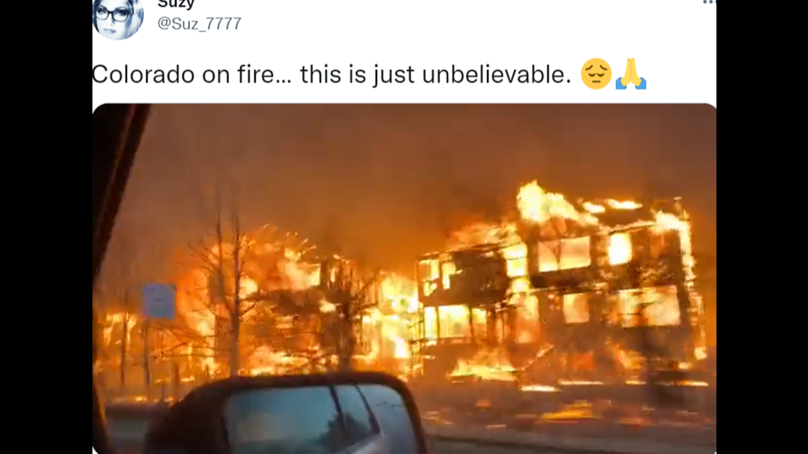 Videos taken by Colorado residents capture devastation caused by a fast-moving wildfire.