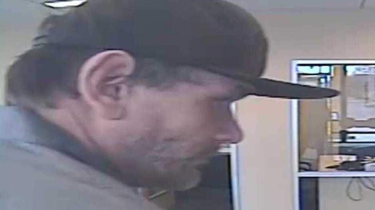 Investigators were looking for a man (pictured above) who is suspected of robbing Premier Community Credit Union in the 500 block of West Lodi Avenue in Lodi, California on Friday Feb. 21, 2020.