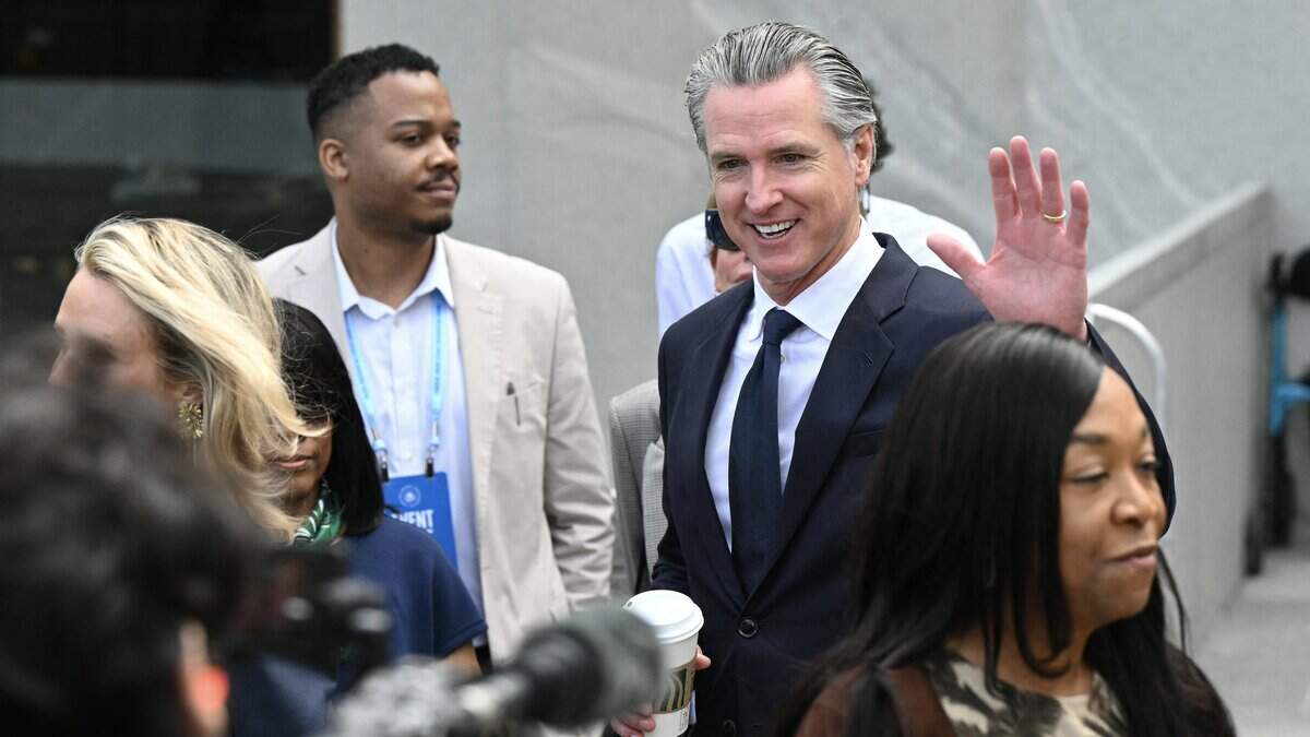 California Governor Gavin Newsom arrives at the opening of the Barack Obama Presidential Center in Chicago, Illinois, on June 18, 2026. (Photo by Pedro UGARTE / AFP via Getty Images)