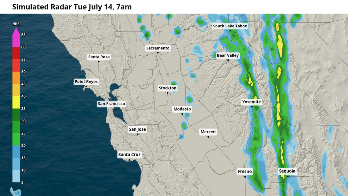 When and where to expect monsoon showers for the Central Valley as temps surge