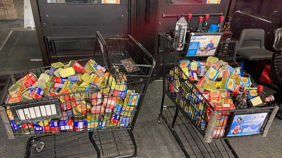 Two suspects are accused of stealing Spam and coffee from a grocery store on Thursday, March 21, 2024, according to the Roseville Police Department.