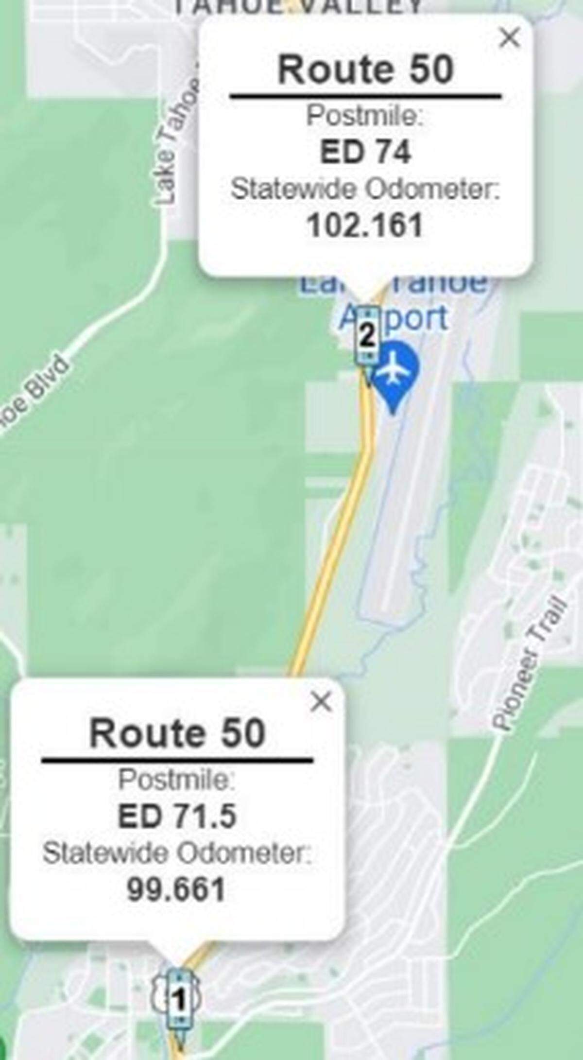 Construction along Highway 50 near Pioneer Trail and Jewell Road is expected to cause up to 20-minute delays.