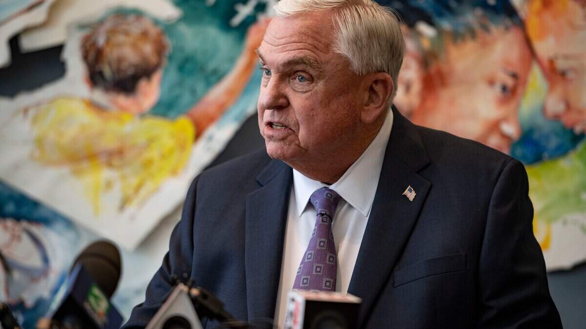 Superintendent of the Sacramento County Office of Education Dave Gordon speaks at a press conference Friday, March 27, 2020.