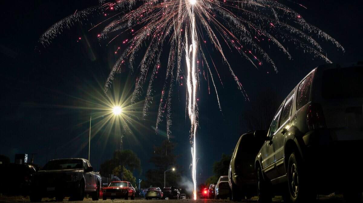 Illegal fireworks are set off in a residential area in south Sacramento on Tuesday, July 4, 2023.