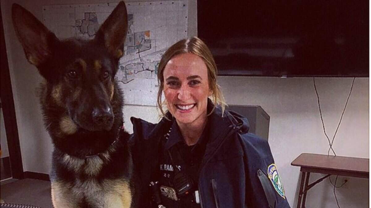 Riggs, left, along with Officer Kayla Ramos, uncovered nearly a gram of heroin and more than an ounce of packaged methamphetamine.