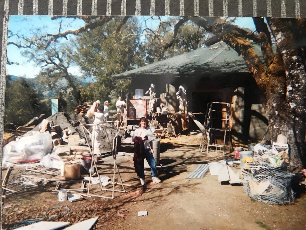 The straw-bale and stucco home is built circa 1997.