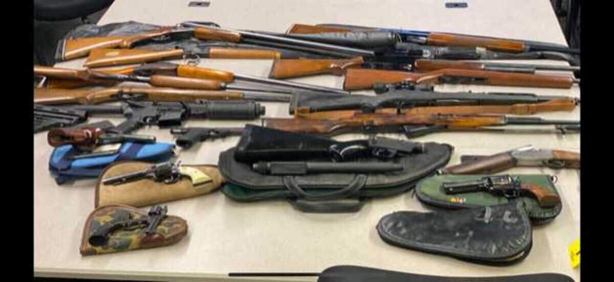 Detectives recovered 18 stolen guns from a Vacaville, California man’s home on Tuesday June 9, 2020, as part of a Dixon Police Department investigation into a June 1, 2020, home burglary in Dixon, California.