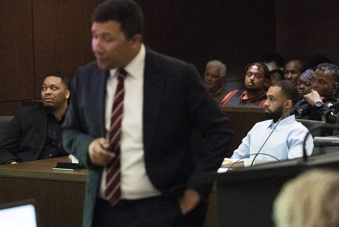 Prosecutor Brad Ng gives his opening statement during the trial of Dandrae Martin and Mtula Payton — murder suspects in the K Street mass shooting — at the Tani Cantil-Sakauye Sacramento Courthouse on Tuesday, April 21, 2026. 