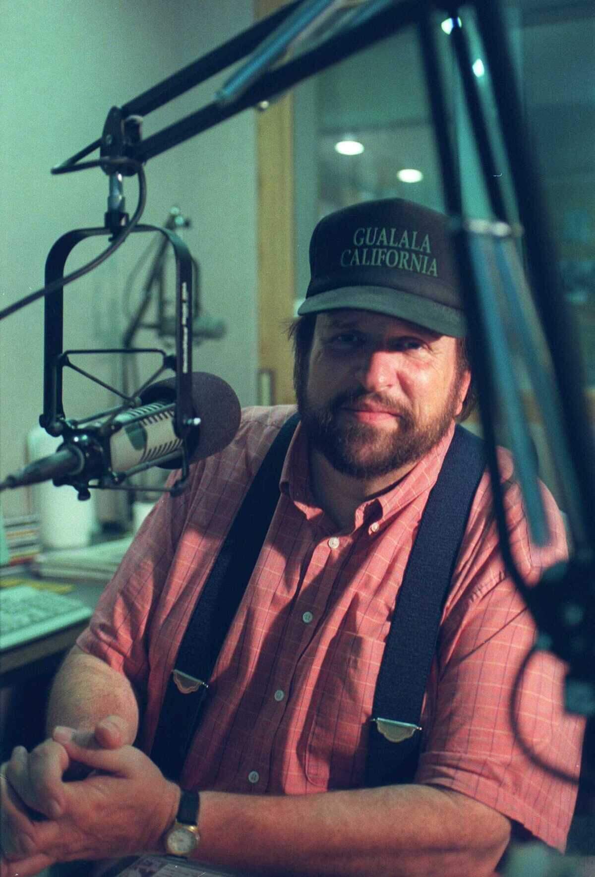 Mick Martin, a longtime Sacramento radio personality for KXPR and KXJZ, is pictured in the booth in 2001. Martin hosted “Mick Martin’s Blues Party” on Capital Public Radio for nearly 30 years and returned to KZAP in 2023 to host a weekly blues show.