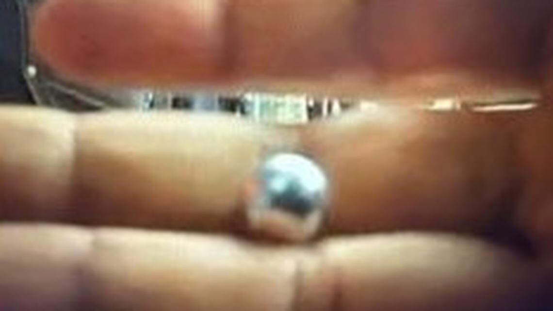 Striking workers on a picket line outside a Los Angeles hotel were hit by steel ball bearings, California police say.