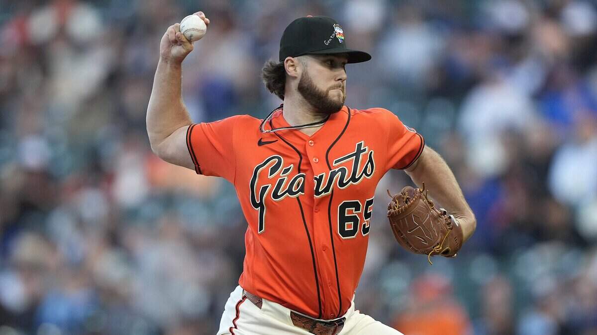 San Francisco Giants pitcher Landen Roupp was one of three players who wrote a Bible verse inside his hat during the team’s annual “Pride Night” game.
