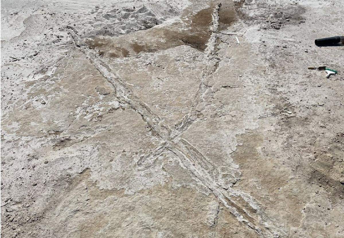 Some of the marks are parallel lines, while others form an X-shape, photos show.
