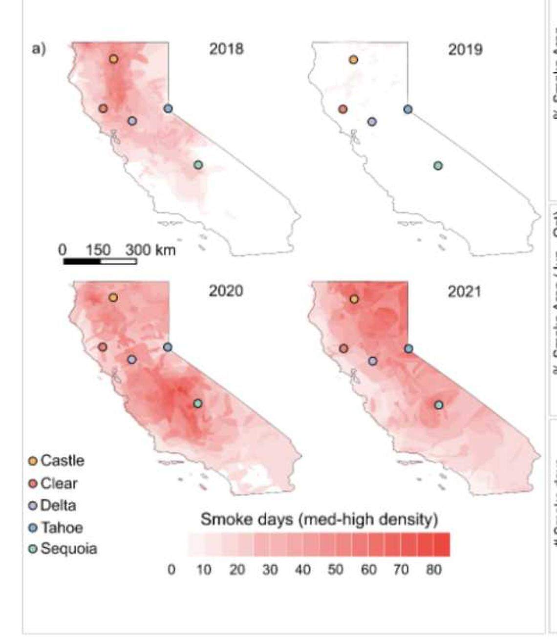 A UC Davis study released Wednesday said wildfire smoke covered at least 70% of California in 2020 and 2021. The study examined the impacts of wildfire smoke on the state’s most revered bodies of water, such as Lake Tahoe.