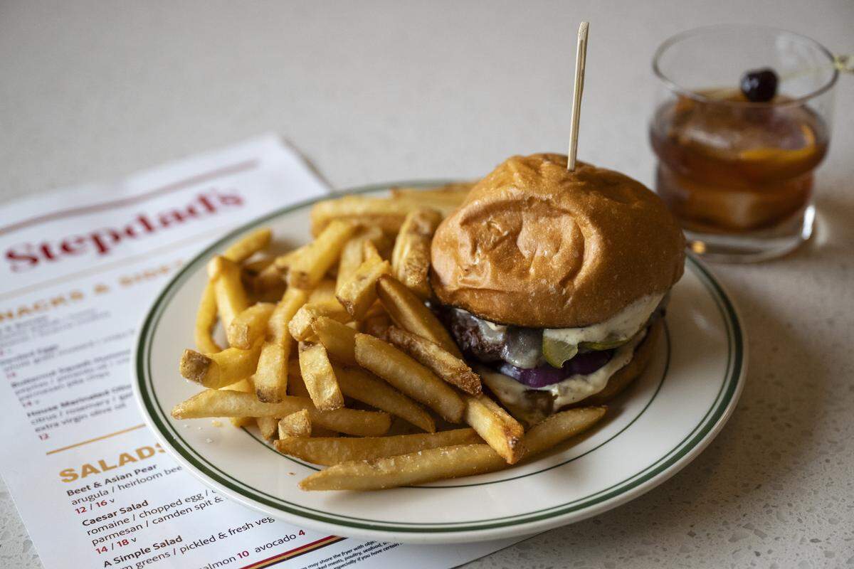 The 1924 Burger at Stepdad’s in Land Park on Wednesday.
