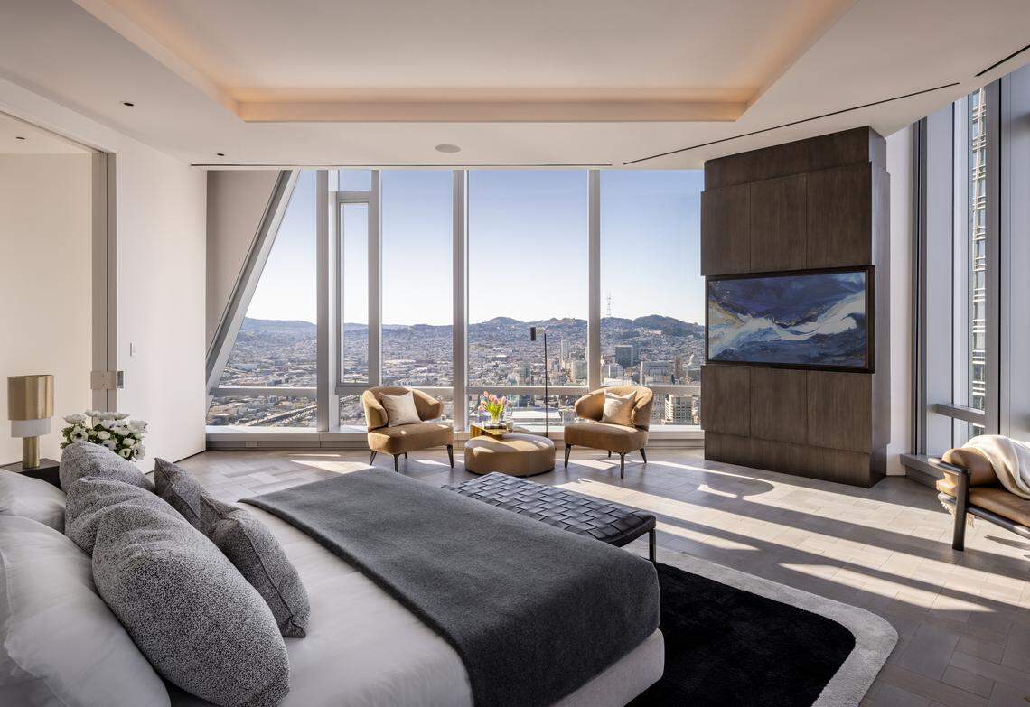 The elegant interior design is credited to Mass Beverly, who has done work for Calvin Klein, Beyoncé and Jay-Z and Elon Musk.