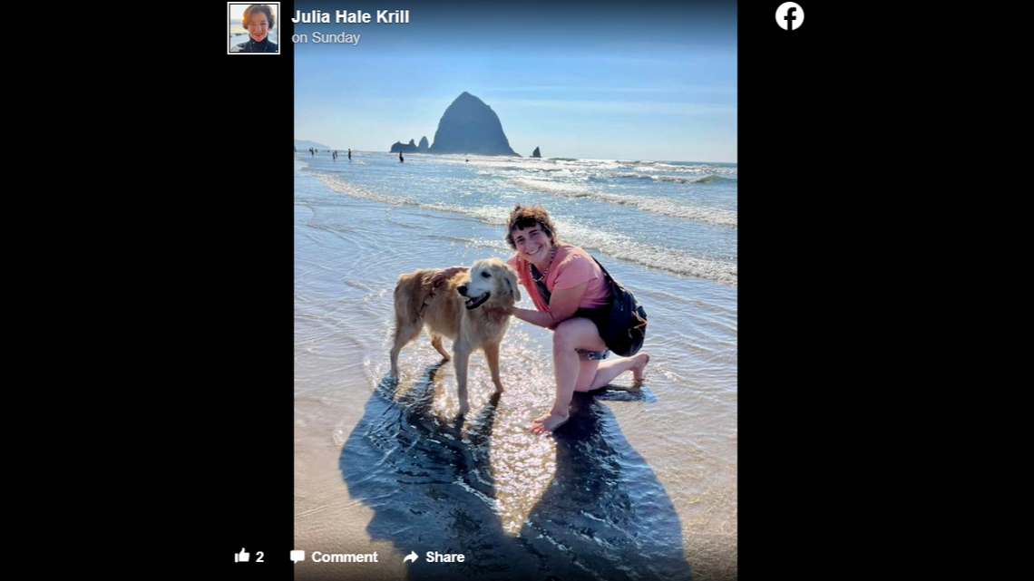 A caretaker died at a hospital days after her patient’s son beat her with a side table, Oregon authorities said. 