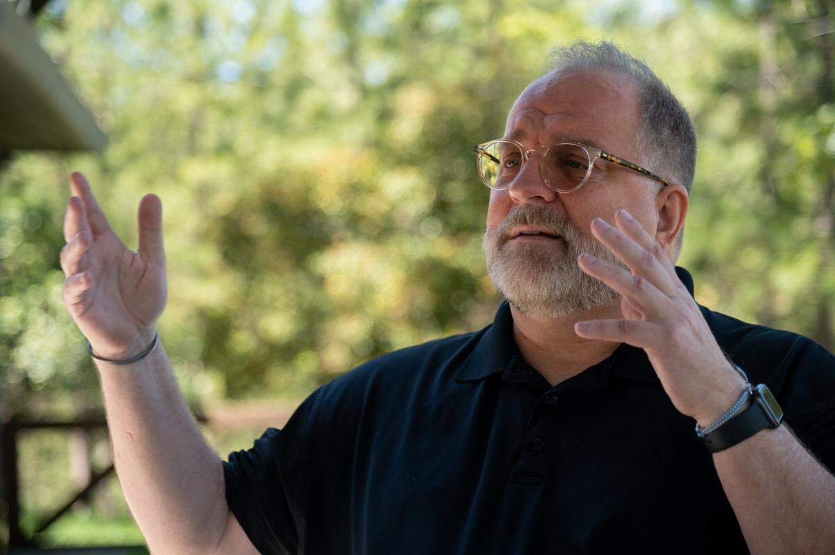 Zach Steele speaks about his sexual abuse as a child by former Capital Christian School coach and teacher Dave Arnold in Meadow Vista, Friday, May 13, 2022. He wanted to tell his story after a lawsuit was filed against the school and Arnold which seeks damages for negligence, sexual harassment and sexual battery under the auspices of Californias Child Victims Act, a measure passed as Assembly Bill 218 that became law in 2019 and opened a three-year window for victims of childhood sexual abuse to sue.