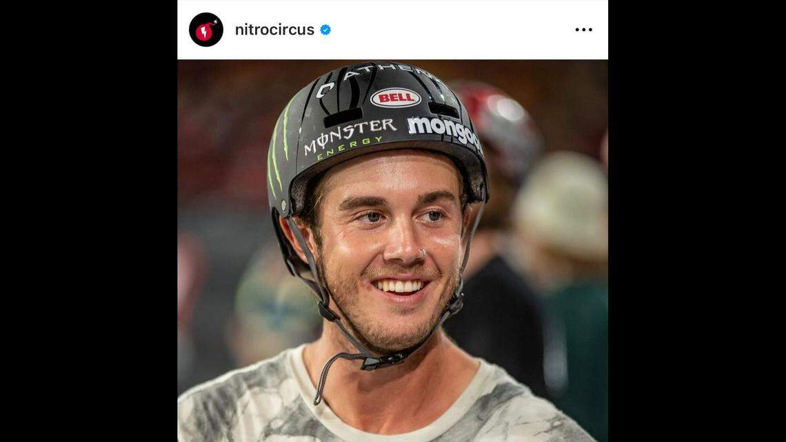 Pat Casey, 29, died after crashing his bike during a jump in California, officials said.