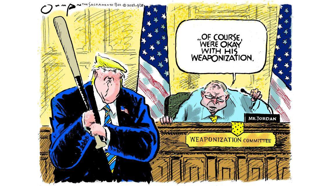 Presidential? Donald Trump poses with a baseball bat and a photo of the DA probing him | Opinion