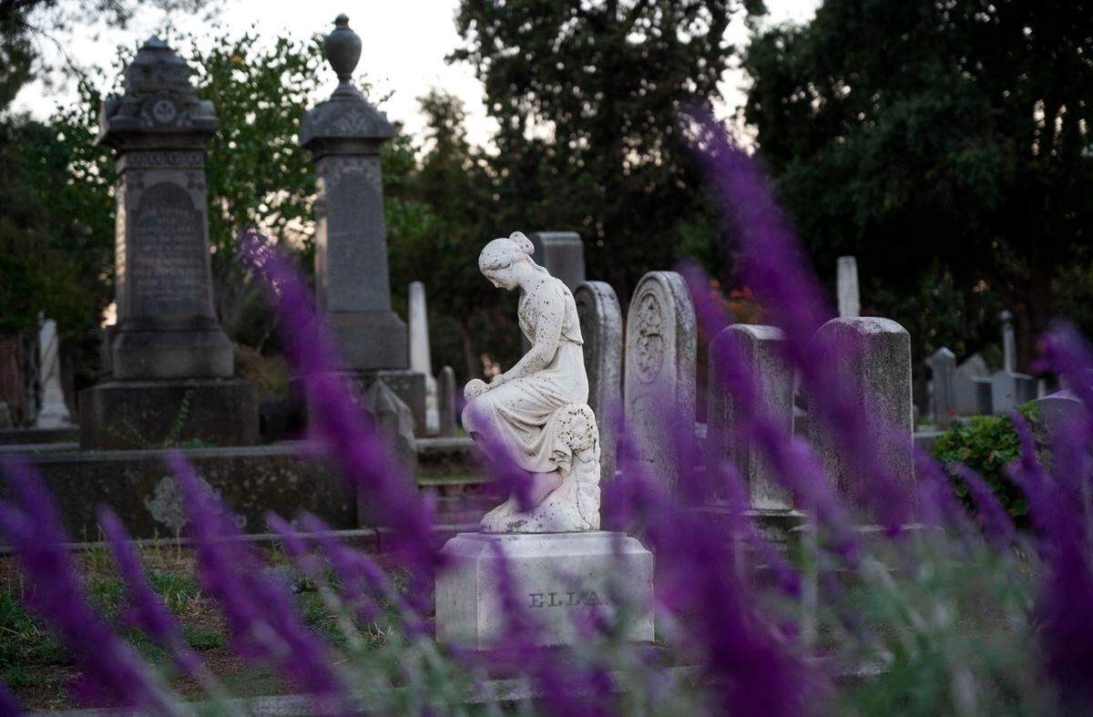 Historic monuments and headstones stand at Sacramento’s Old City Cemetery on Wednesday that dates back to mid-19th century.
