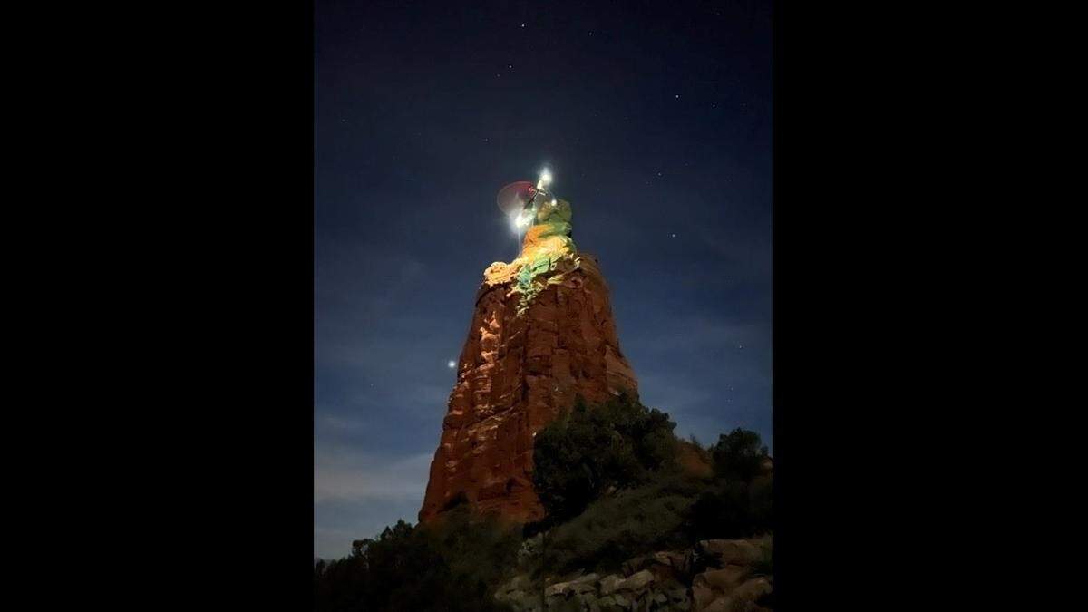 A rock climber became stranded on a spire 200 feet above ground after her leg got stuck in a crack, Arizona officials said.&nbsp;