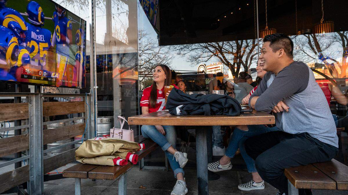 An outdoor dining area at Public House Downtown in Sacramento earlier this year.