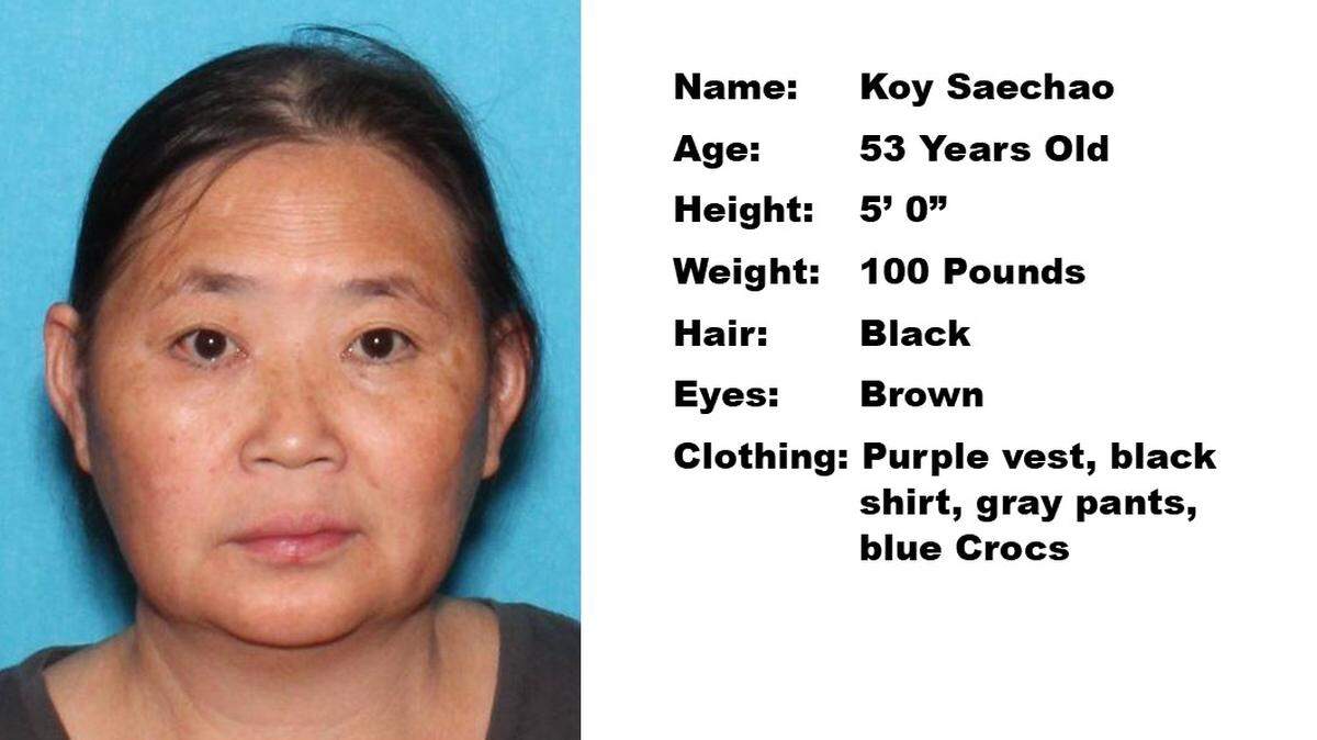 An endangered missing person advisory was issued Thursday by California Highway Patrol on behalf of Sacramento County Sheriff’s Office for Koy Saechao, missing since July 31.