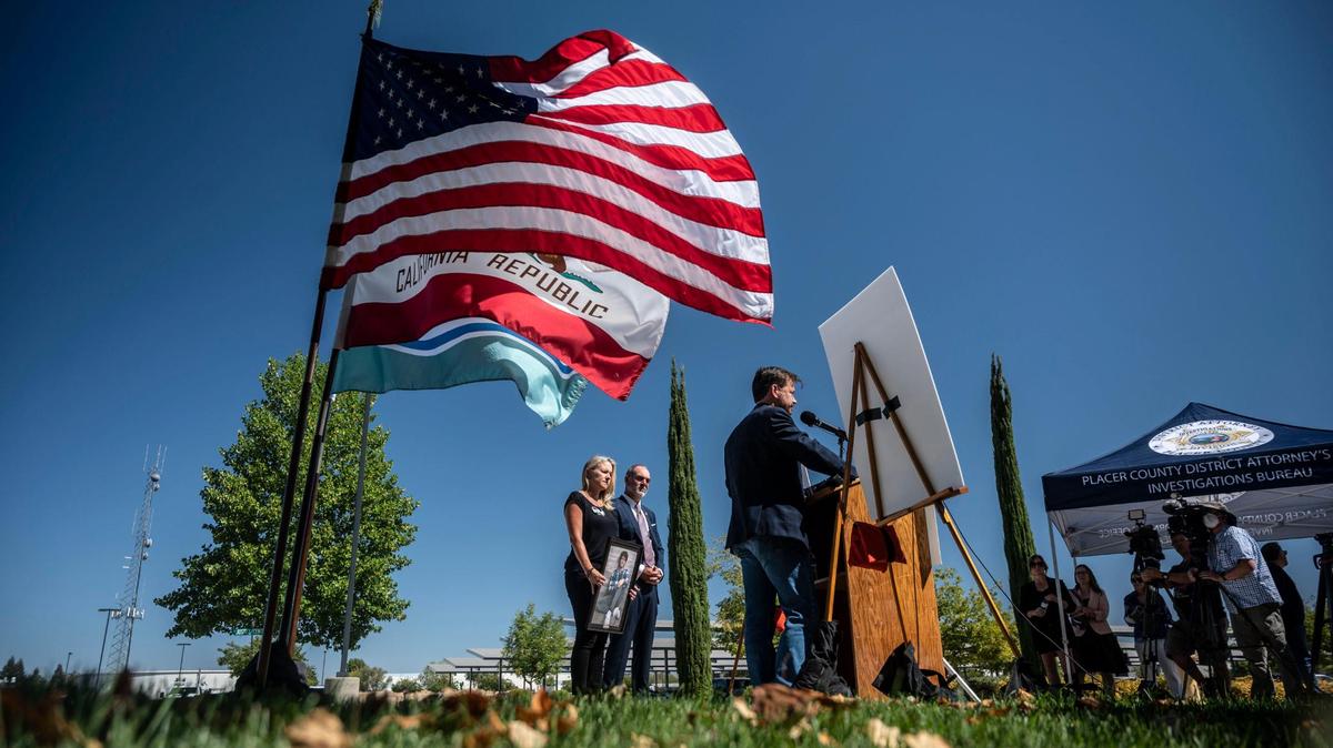 Chris Didier speaks Thursday, Sept. 1, 2022, to the media about his son Zachary Didier, who was 17 when he died of fentanyl poisoning, after Virgil Xavier Bordner was sentenced in Placer Superior Court to 17 years in prison for selling the fatal drug.
