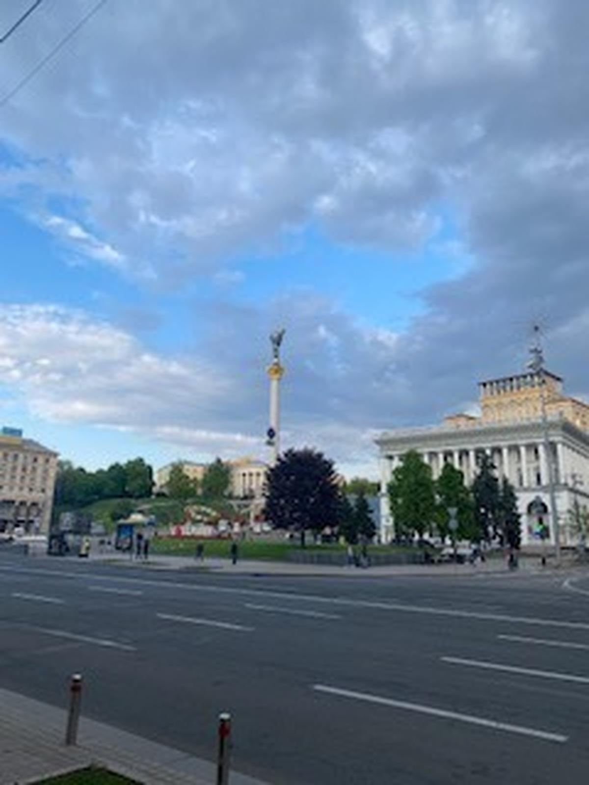 The deserted streets of Kyiv in early May of 2022