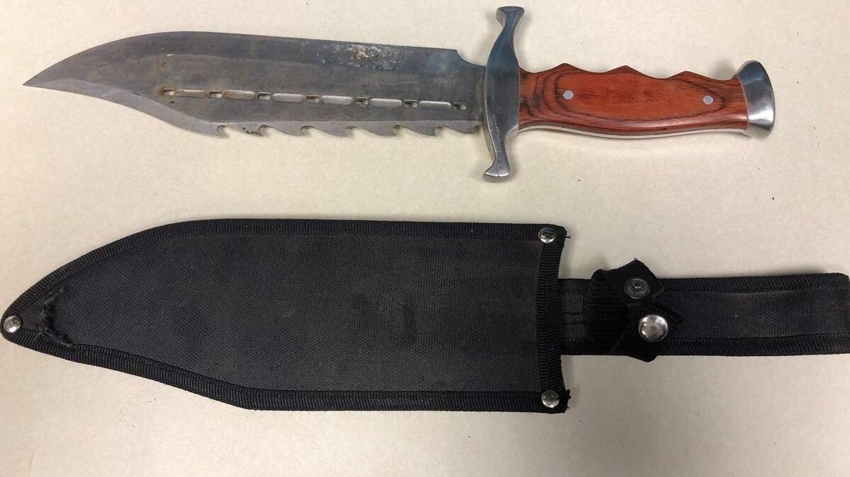 Police recovered large knives and a replica handgun from four suspects arrested in connection with a burglary in Davis on Saturday, Dec. 7, 2019.