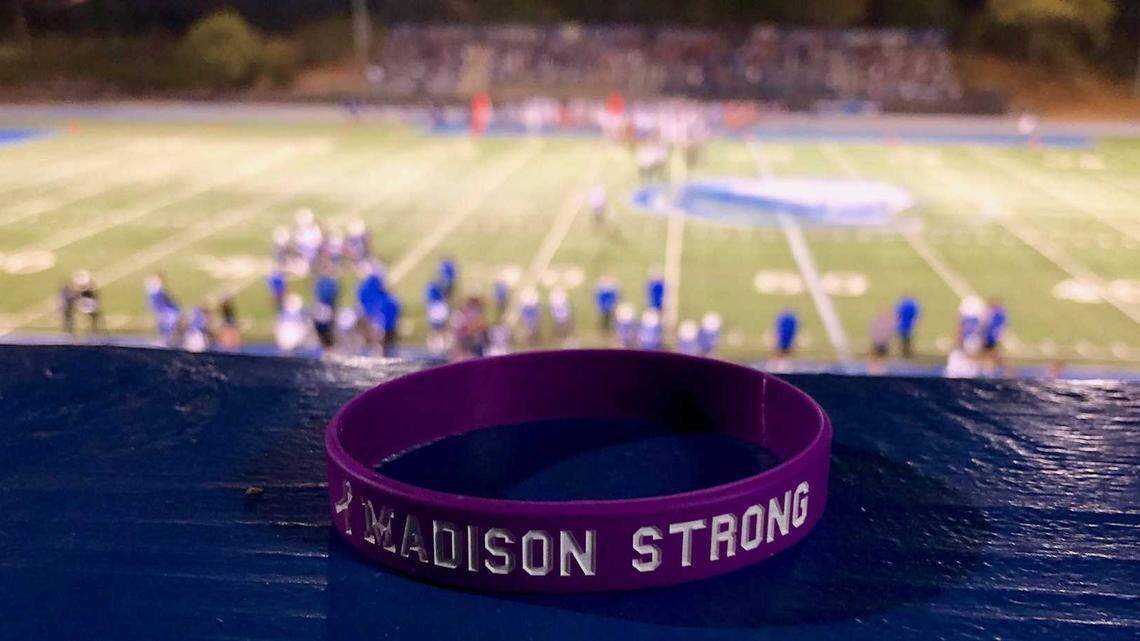 The Capital Christian community honored the life of student Madison Wright, 15, who lost her battle with pancreatic cancer on Sept. 10. The Cougars defeated Christian Brothers 56-17.