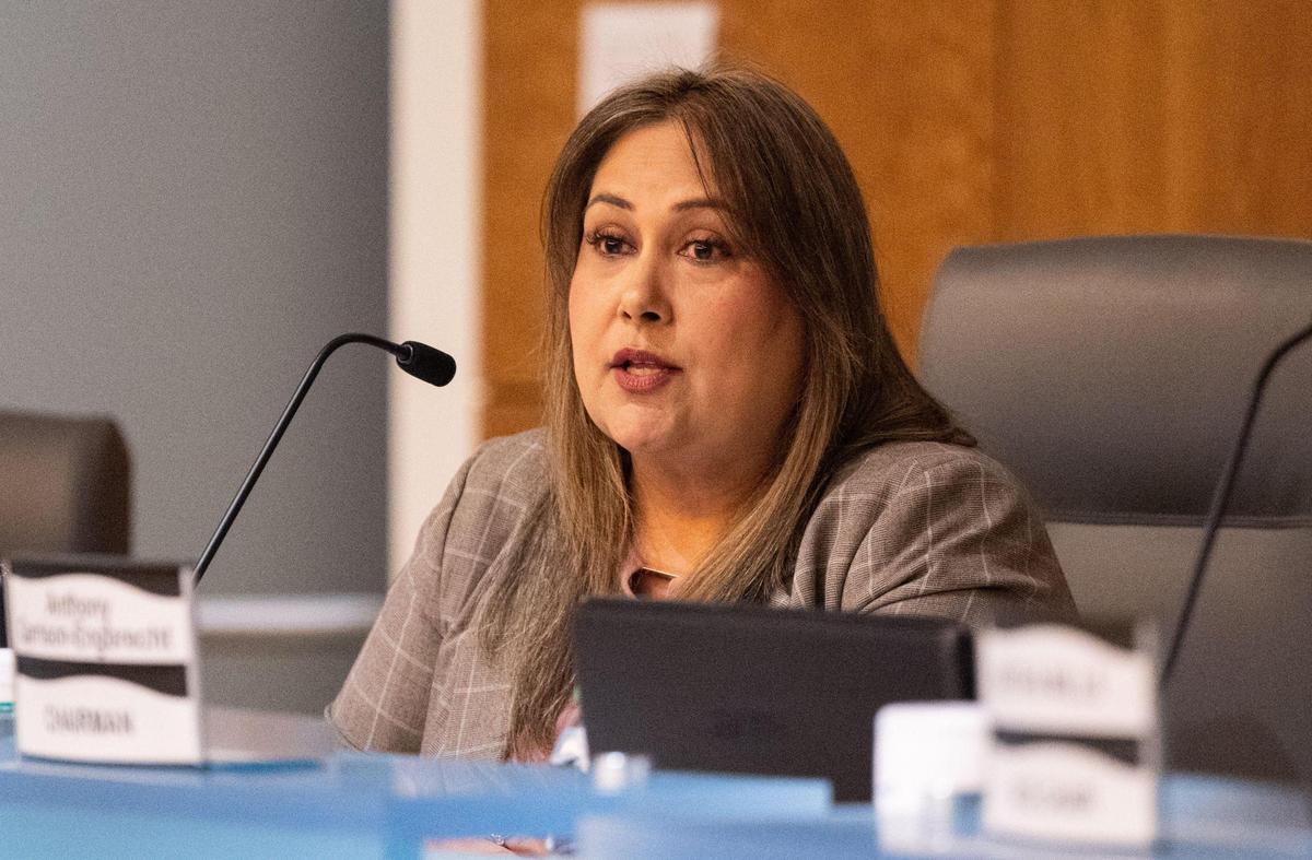 California Lottery Director Harjinder Chima addresses concerns expressed by SEIU Local 1000 members about harassment and bullying in the department during a lottery commission meeting on Thursday.
