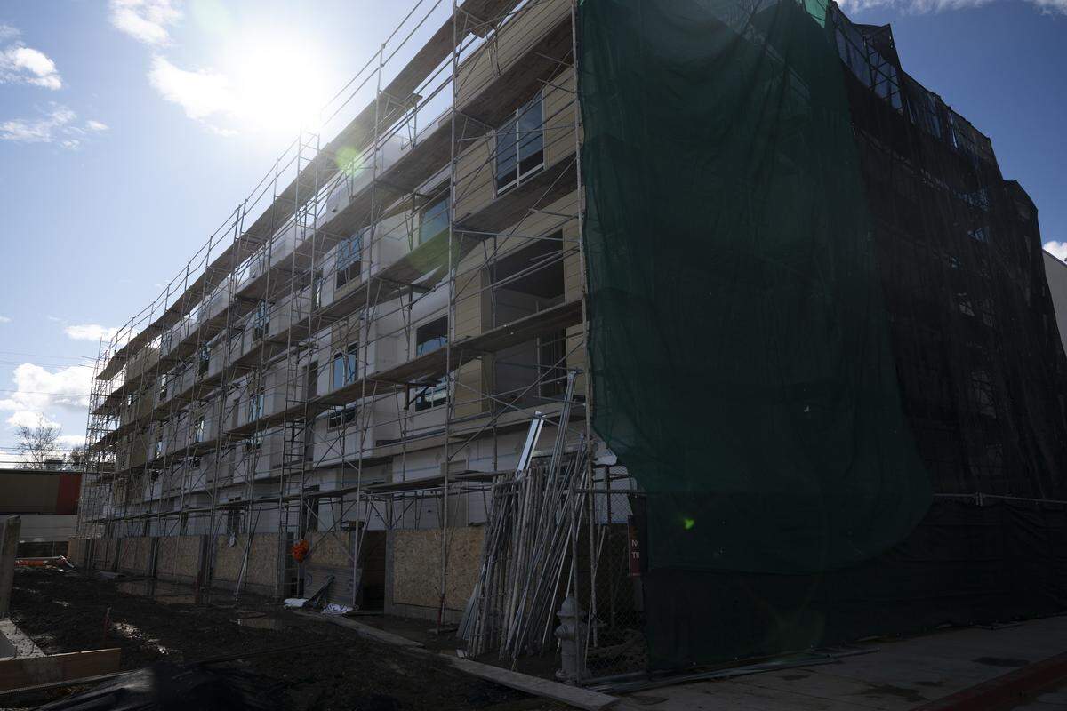 Construction continues at the R21 housing development in Sacramento on Thursday.