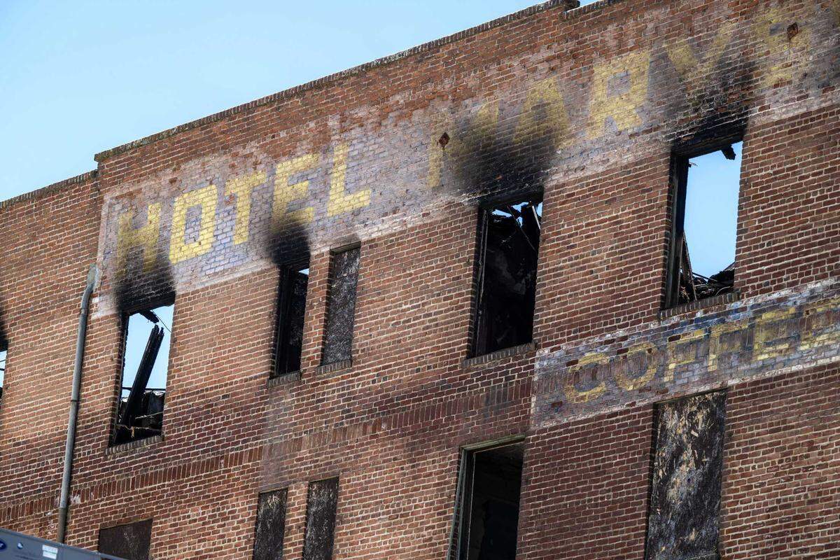 Marysville businesses struggle with the closure of Highway 70 in downtown on Monday, July 1, 2024 because of the fire at Hotel Marysville.