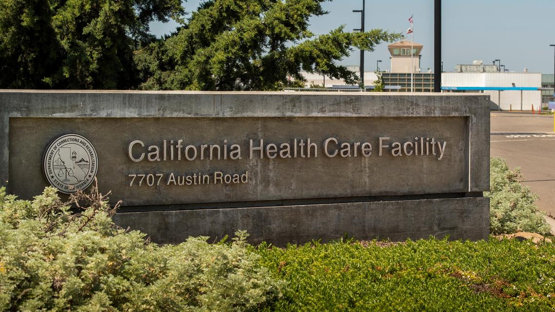 The California Health Care Facility, a prison hospital in south Stockton, houses about 2,600 inmates. Photographed Thursday, May 2, 2019. A patient at the prison died from Legionnaires’ disease in 2018, and the inmates at the facility and two nearby youth correctional centers remain on bottled water while the water system is treated.