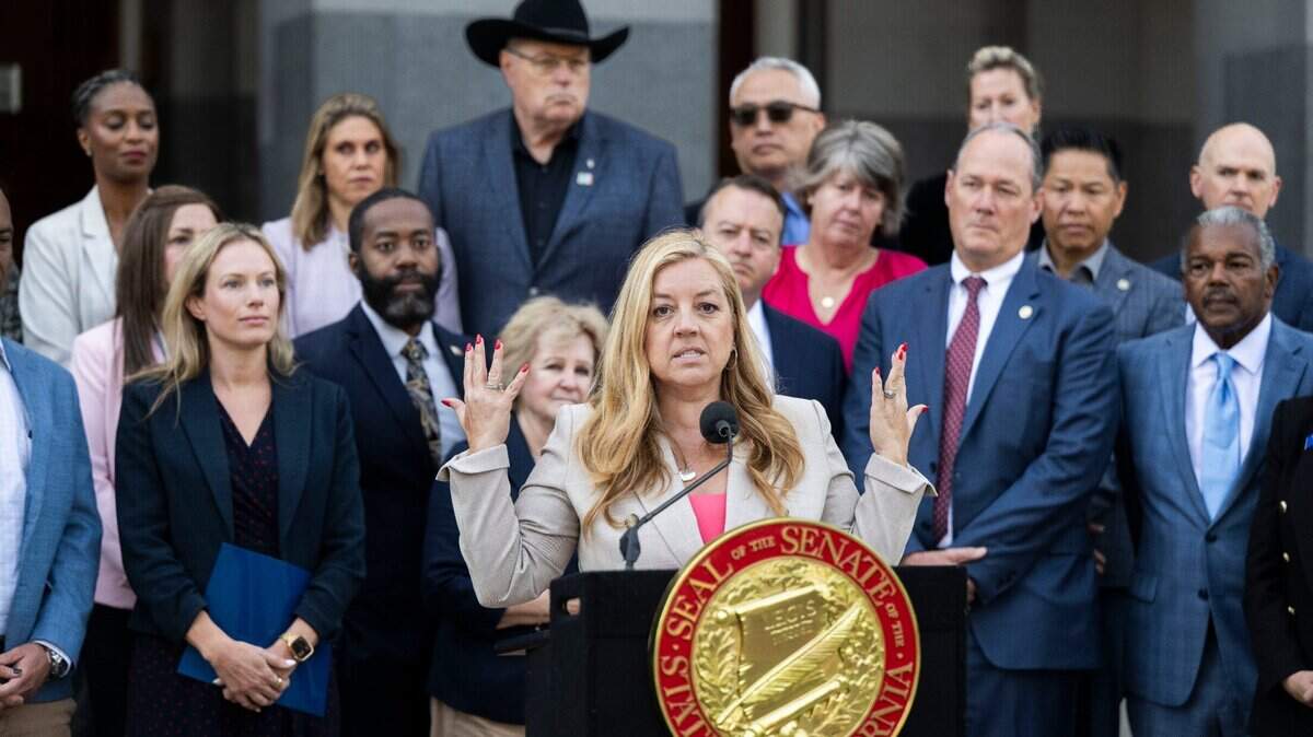 State Sen. Angelique Ashby, D-Sacramento, speaks at a news conference at the state Capitol on Wednesday, July 16, 2025, about her bill, SB 802. Sacramento County voted to send a letter to lawmakers opposing the bill on Tuesday.