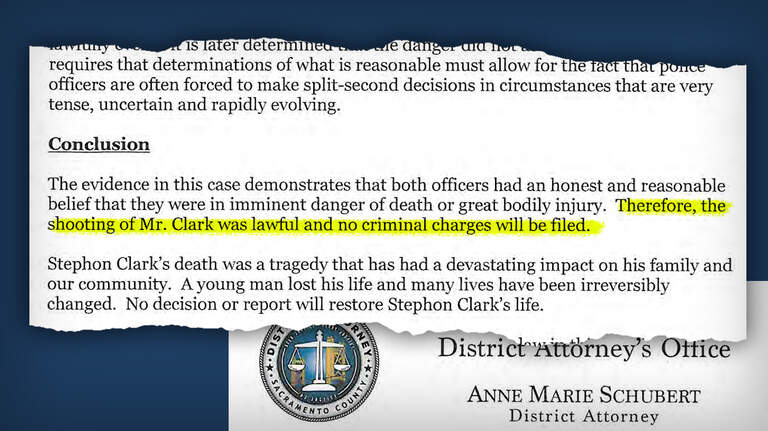 Read the full report on the Stephon Clark police shooting released by the Sacramento DA