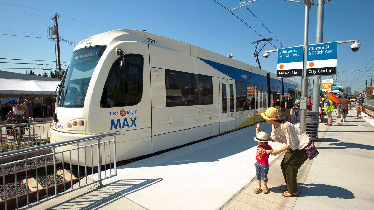 A TriMet light rail car in Portland. Proposals for rail-based transit in Boise have gone nowhere.