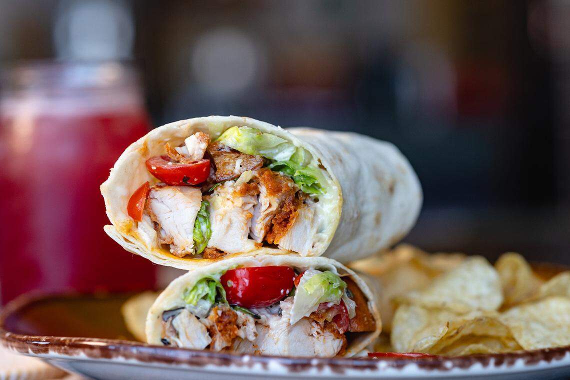 Urban Plates’ health-focused menu includes sandwiches, classic plates, bowls and wraps, like this Caesar wrap featuring lettuce, tomatoes, caesar dressing, croutons, grated parmesan, a garlic cream cheese spread, and a choice of chicken or steak protein options. The Southern California-based chain is opening its second capital region restaurant in Davis on Monday, Oct. 20.