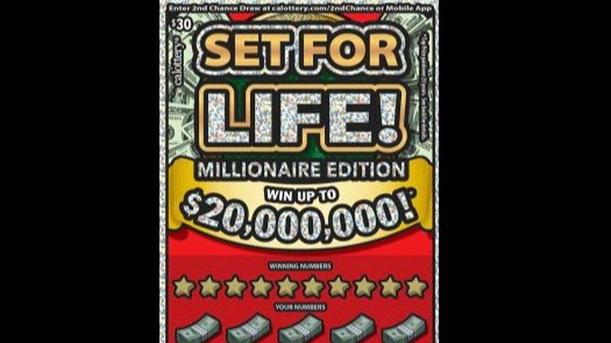 Chad Fry, of Auburn, California, won a $20 million grand prize on a “Set for Life” scratcher ticket. The California Lottery, which announced the win Tuesday, Aug. 23, 2022, said it is the biggest scratcher win in state history.