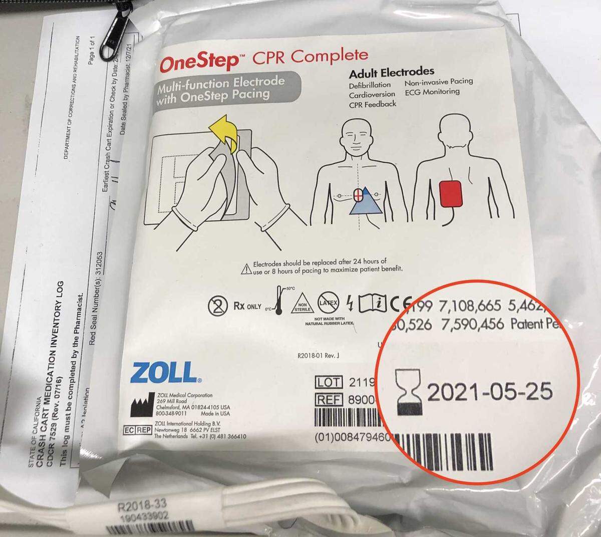 Medical supplies that expired on May. 25, 2021 is photographed on Dec. 16, 2021. In a report published by the California Office of the Inspector General in October 2022, the overall quality of health care at California State Prison, Sacramento was rated “inadequate.”