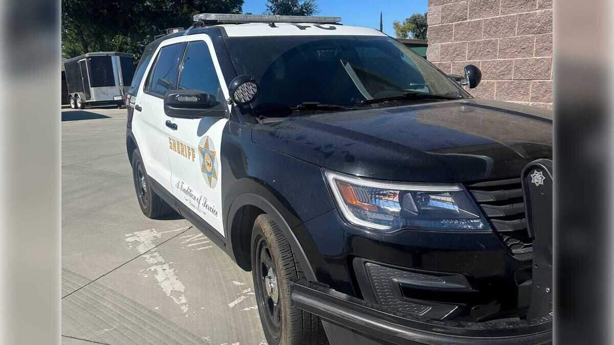 A vehicle disguised as a Los Angeles County Sheriff's Department patrol car is shown after California Highway Patrol officers arrested its driver July 6 in San Joaquin County on suspicion of driving under the influence and operating an unauthorized law enforcement patrol vehicle.