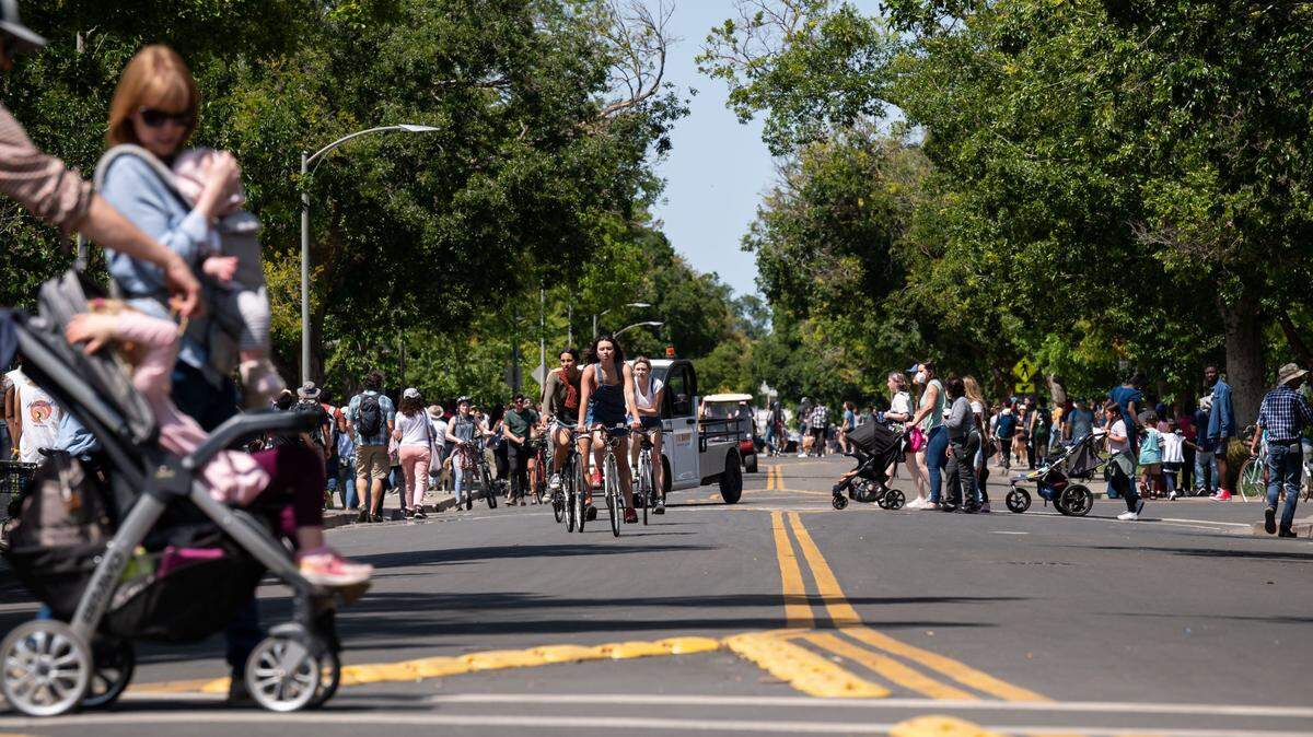 Tens of thousands of visitors attend UC Davis 108th Picnic Day on Saturday, April 23, 2022. The Healthy Davis Together testing network that has helped limit transmission on the campus and in Yolo County will end June 30, 2022.