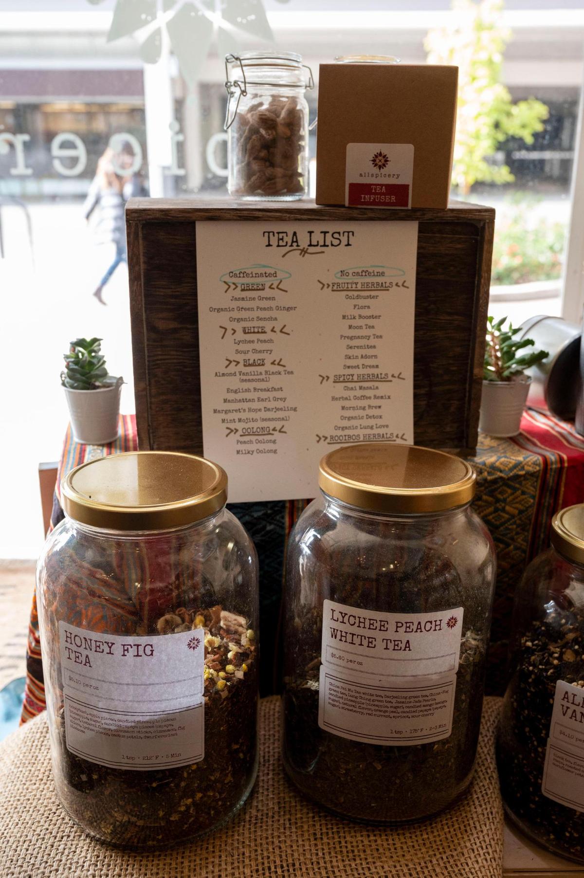 Allspicery in downtown Sacramento has a variety of tea available as well as hundreds of bulk spices from all over the world, Wednesday, Nov. 17, 2021.