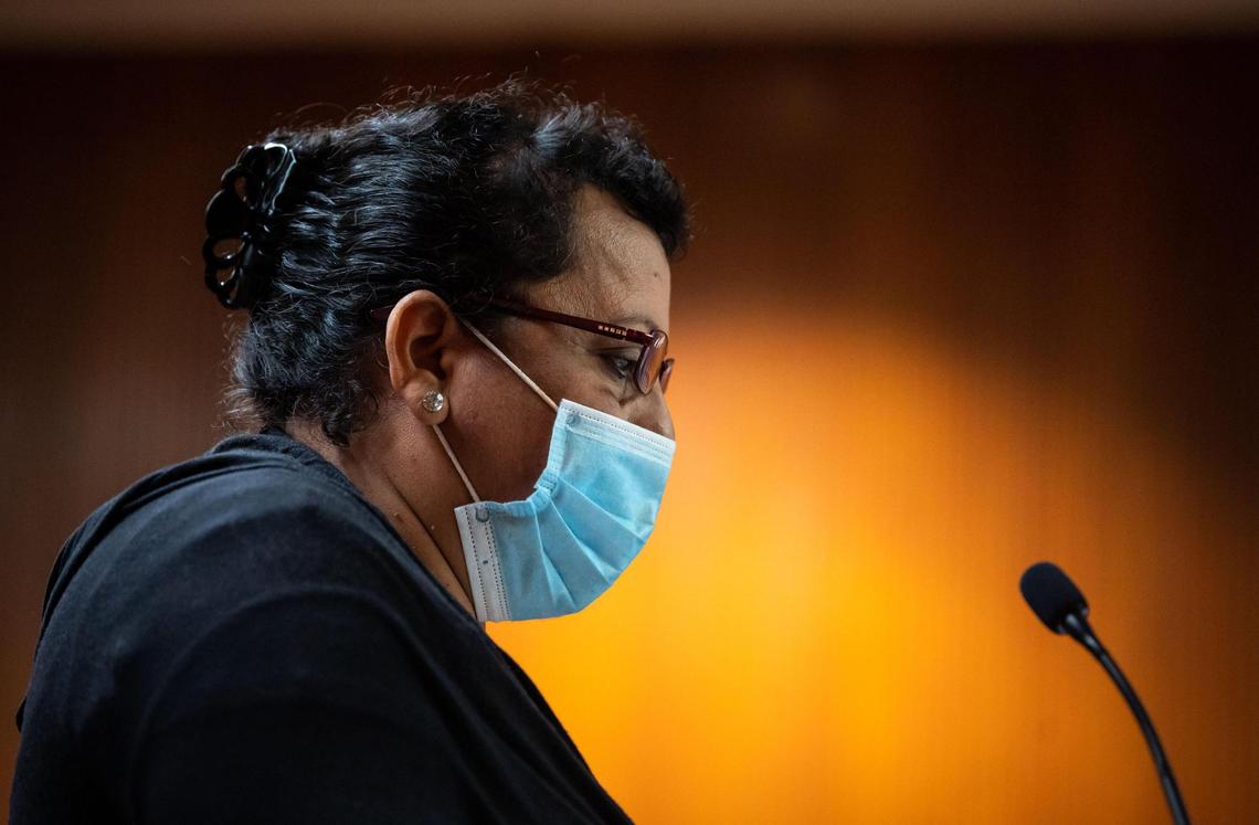 Sharan Umlesh Kaur appears in Sacramento Superior Court for arraignment on Sept. 28. She was charged with felony elder abuse while at Folsom’s Brookdale Senior Living facility on Harrington Way.