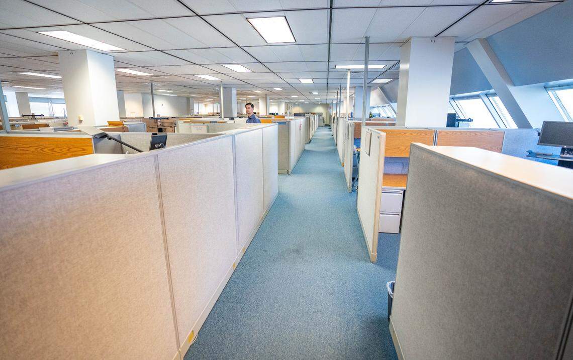 The underused office spaces within the Employment Development Department at 800 Capitol Mall will be turned into affordable units for Sacramento residents, Wednesday, Aug. 9, 2023.