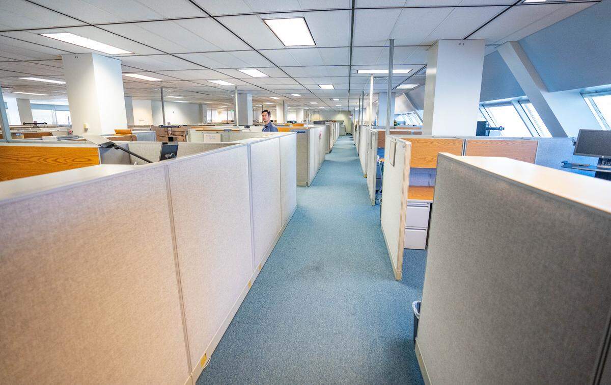 The underused office spaces within the Employment Development Department at 800 Capitol Mall will be turned into affordable units for Sacramento residents, Wednesday, Aug. 9, 2023.