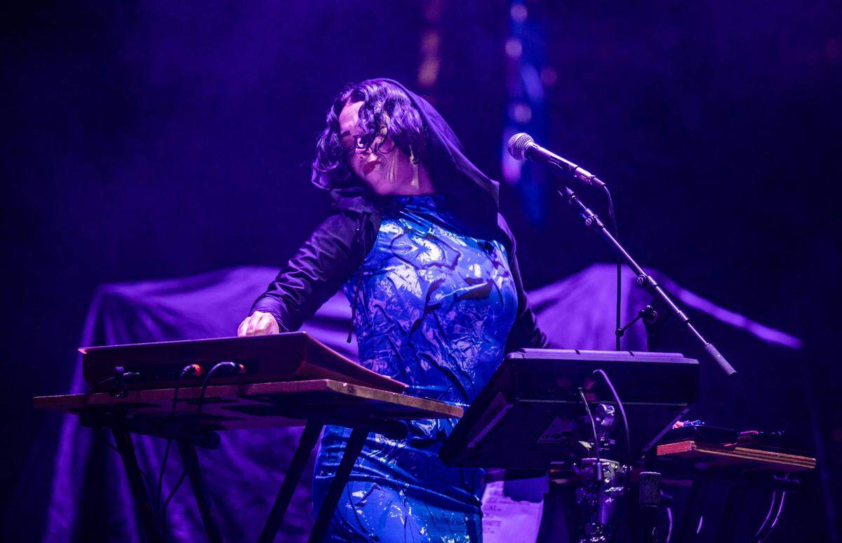 Welsh electronic musician Kelly Lee Owens opens the sold-out Depeche Mode concert at Golden 1 Center on Thursday.