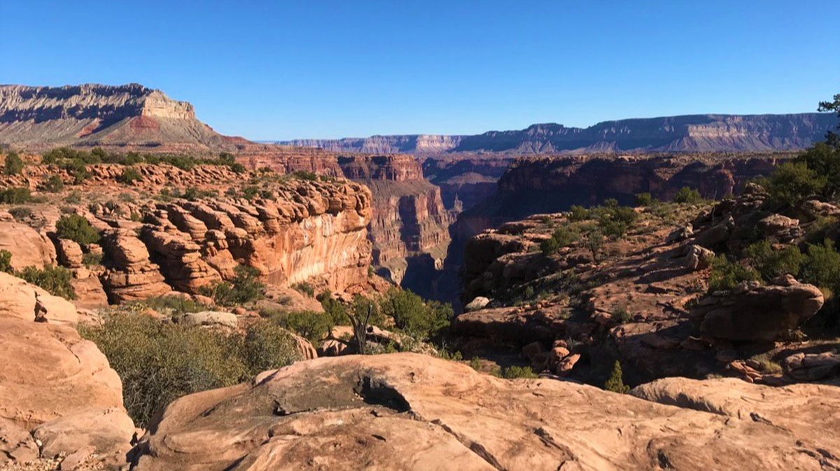 A woman died on an 8-mile hike in the Grand Canyon in triple-digit heat, park officials said.