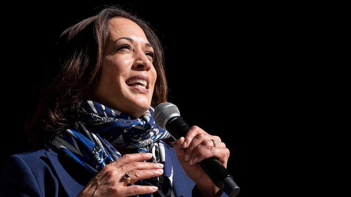 Vice presidential nominee Sen. Kamala Harris meets supporters during a campaign rally event at the Robert Z. Hawkins Amphitheater on Tuesday, Oct 27, 2020, in Reno.